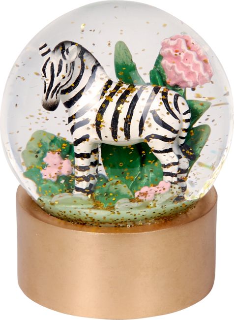 Glas-Glitzerkugel Zebra 