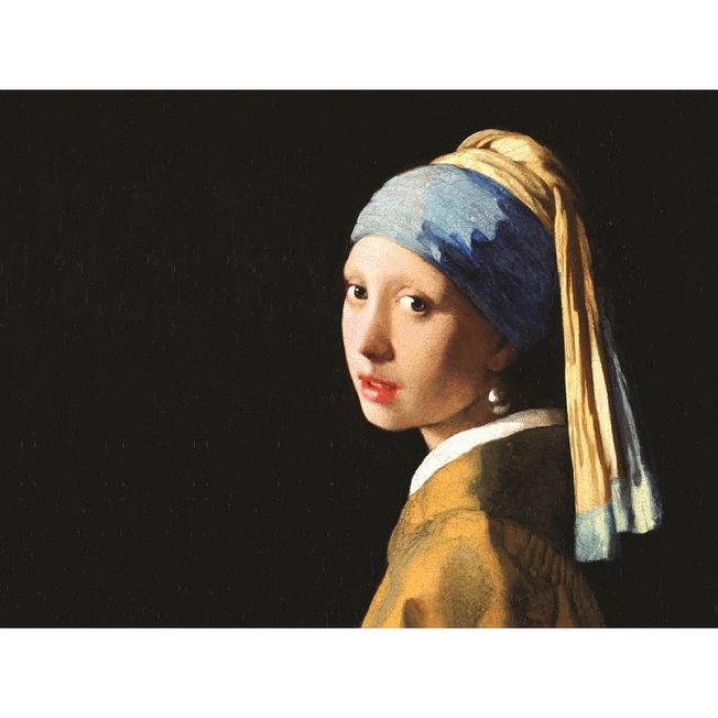 Tablett mit Motiv von Jan Vermeer - MÄDCHEN MIT PERLENOHRRING