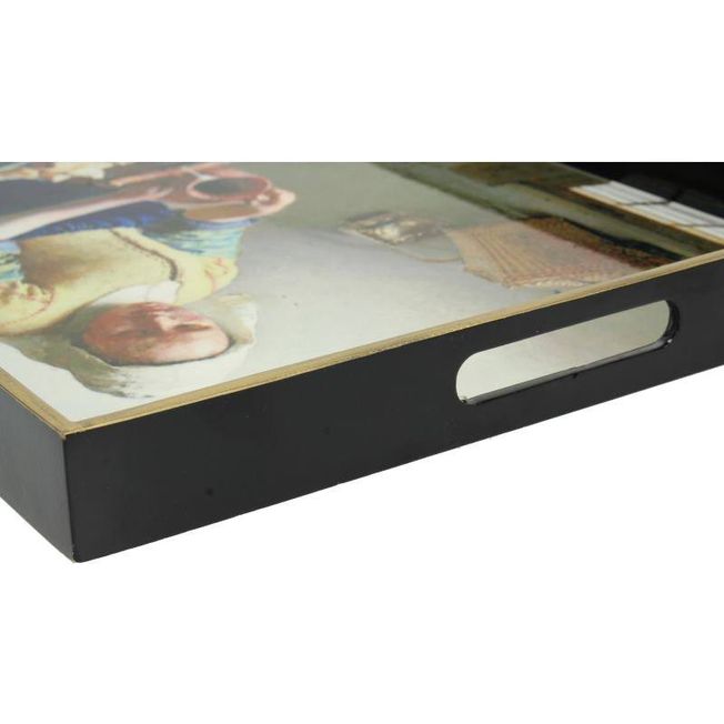 Tablett mit Motiv von Jan Vermeer - MAGD MIT MILCHKRUG