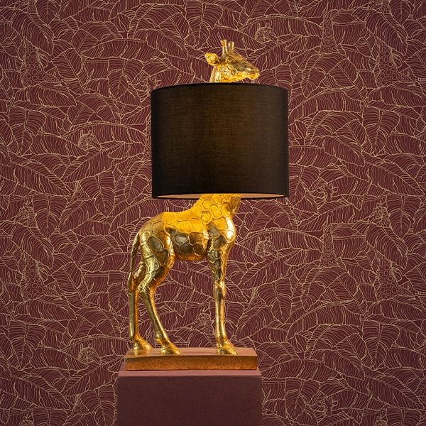 Giraffen Tischleuchte Lucie Schwarz gold