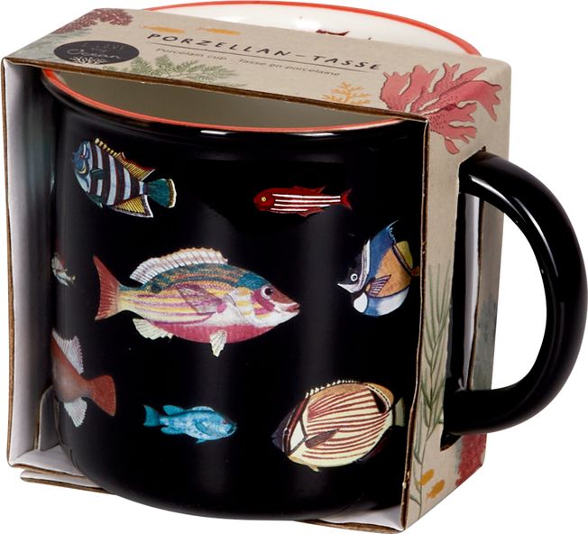 Porzellan-Tasse Fische 